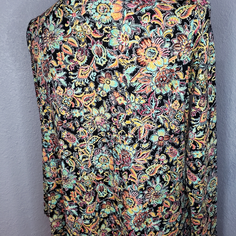 NWT LulaRoe Neon Floral Print Sarah Duster - Picture 5 of 7